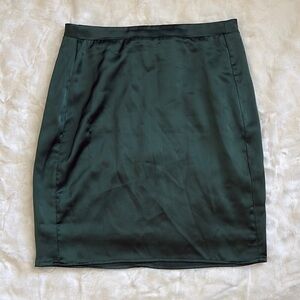 Sincerely Jules Satin Green Mini Skirt